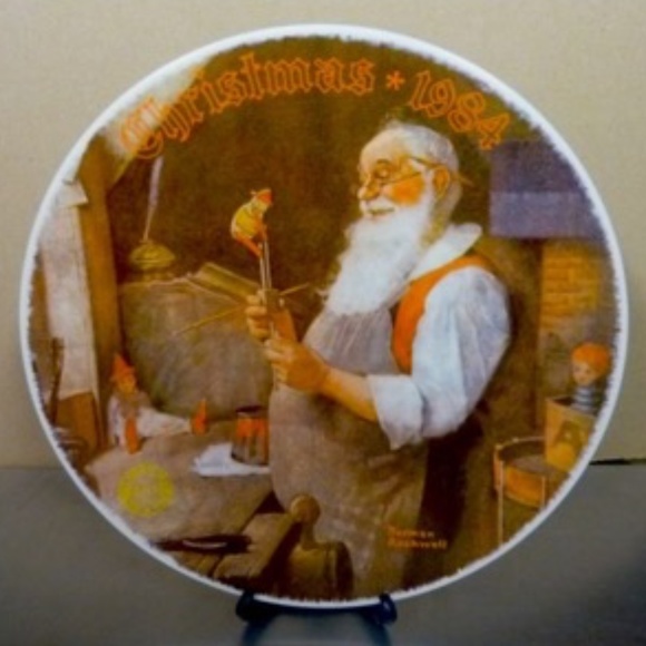 🎅🏻 SALE Norman Rockwell’s Santa in His Workshop Knowles Collector Plate Bradford - Picture 1 of 5